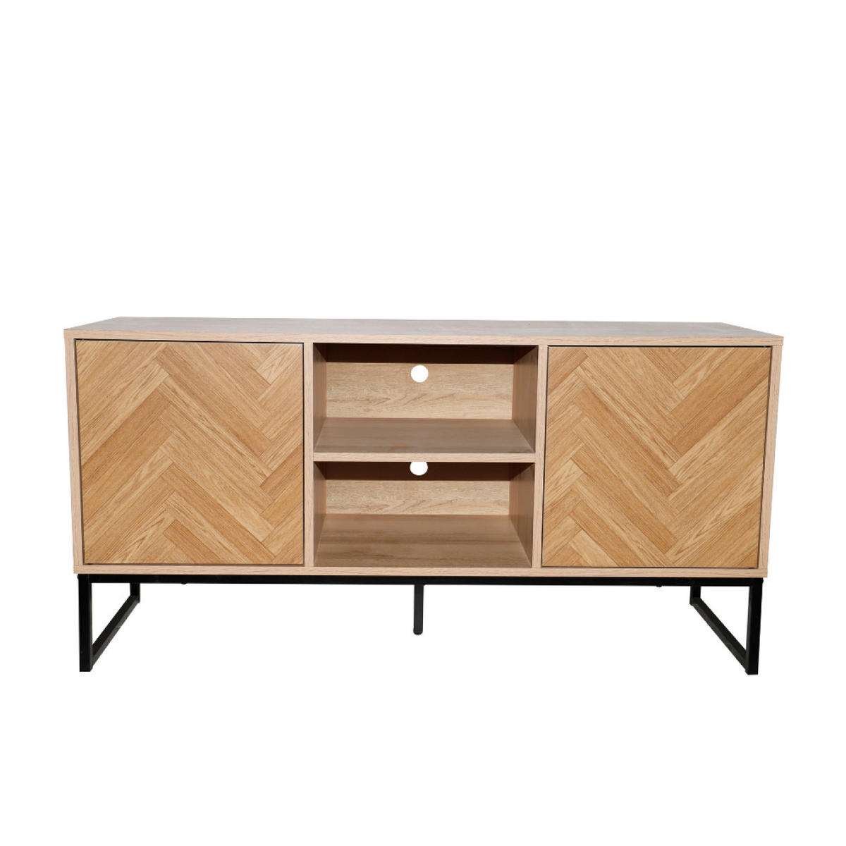 SIDEBOARD Chevron Gold Länge 120 cm - Goldfarben, Holzwerkstoff (120/60/38cm) - Concept Usine