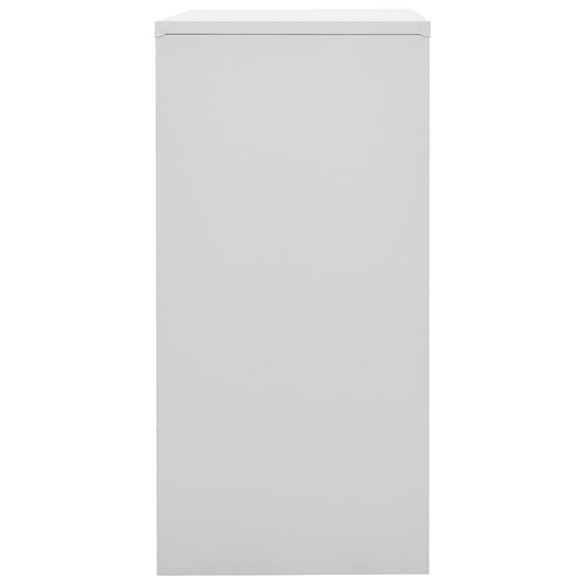 SCHLIESSFACHSCHRANK mit 6 Schließfächern, 90/45/92,5 cm, aus Stahl, in Hellgrau und Grün - Hellgrau/Grün, Metall (90/92.5/45cm) - vidaXL