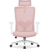 BÜROSTUHL Ergonomisch mit Lendenwirbelstütze Rosa - Rosa, Textil (70/128/70cm)