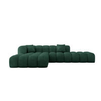ECKSOFA Ottomane Links OLEA-L2 - 289x176x71 cm Dunkelgrün - Dunkelgrün/Schwarz, Holzwerkstoff/Kunststoff (289/176cm) - ALTDECOR