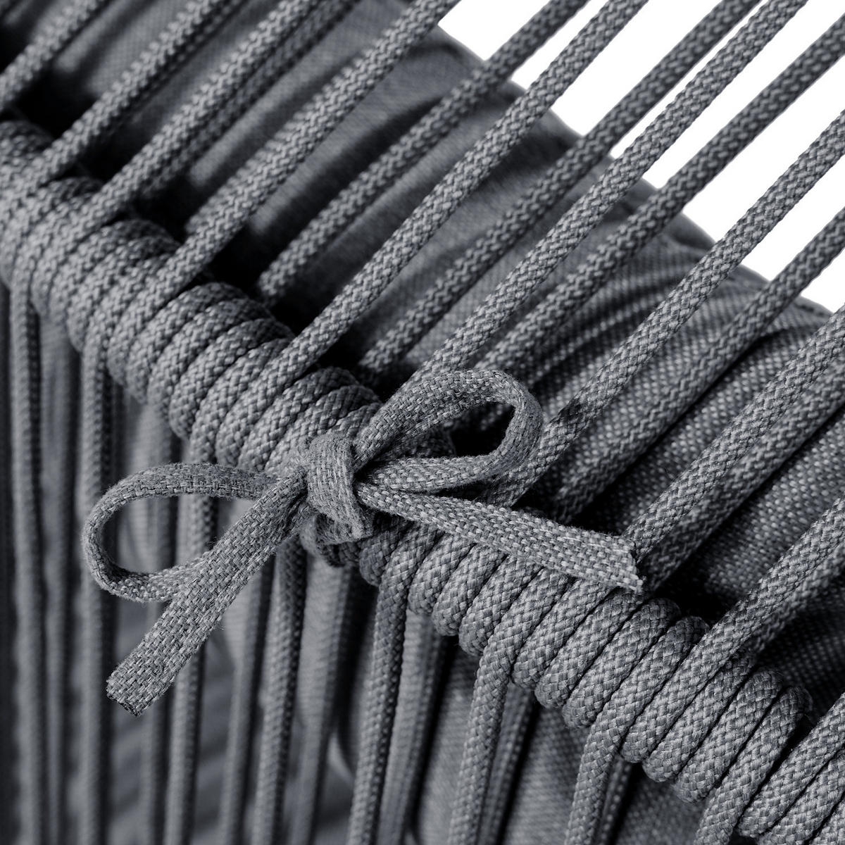 GARTENSESSEL - Eisen / Polyester - Schwarz, Textil/Metall (100/140/100cm) - home24