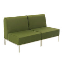 GARTENSOFA mit 2 Sitzplätzen, Khakigrün - Grün, Textil (80/78/144cm) - Oviala