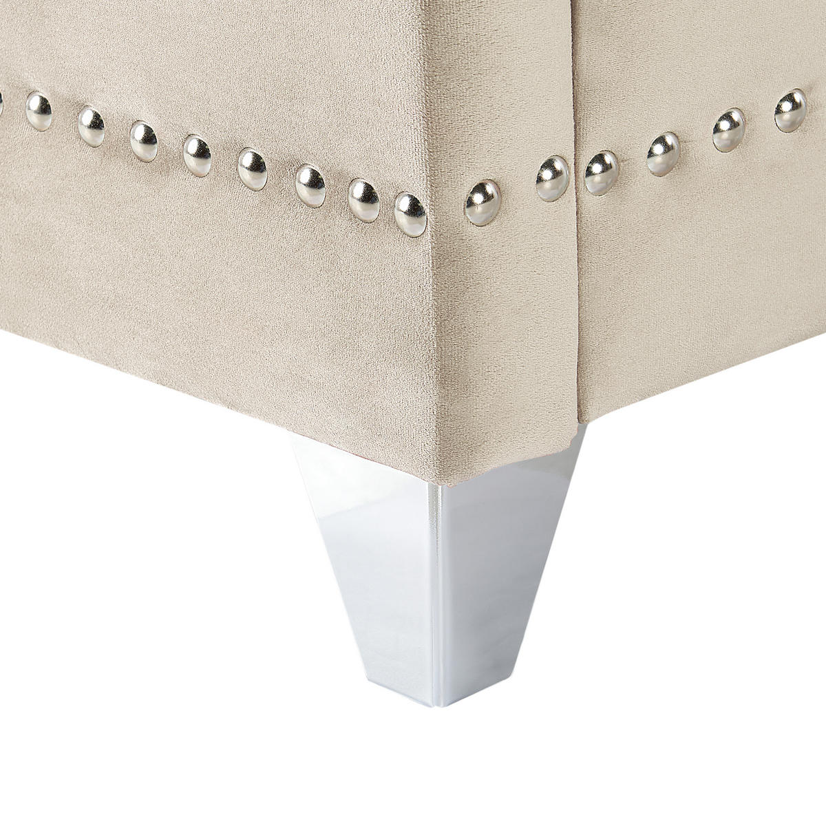 POLSTERBETT 140/200cm Beige Ayette - Beige, Textil (140/200cm) - Beliani