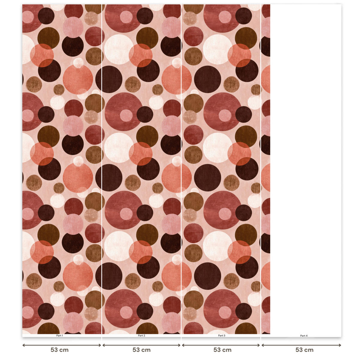 TAPETE - Kreise - Modern - Farbenfroh - 160x220 cm - Multicolor, Papier (160/220cm) - OnlyWow