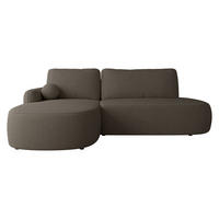 COLTAR Loridu O Premium, Stanga - culoare lemn wenge/negru, material plastic/material textil (274/174cm) - MIRJAN24
