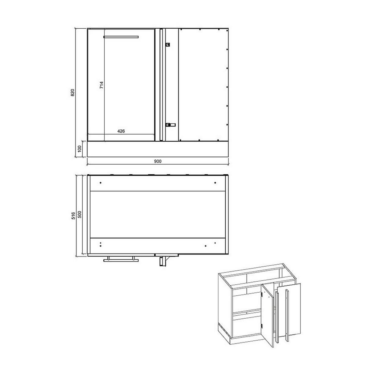 WINKELKÜCHE Essen grau / grau & weiß hochglanz 11-teilig - Weiß/Grau, Holzwerkstoff/Metall (320/207/290cm) - Feldmann-Wohnen
