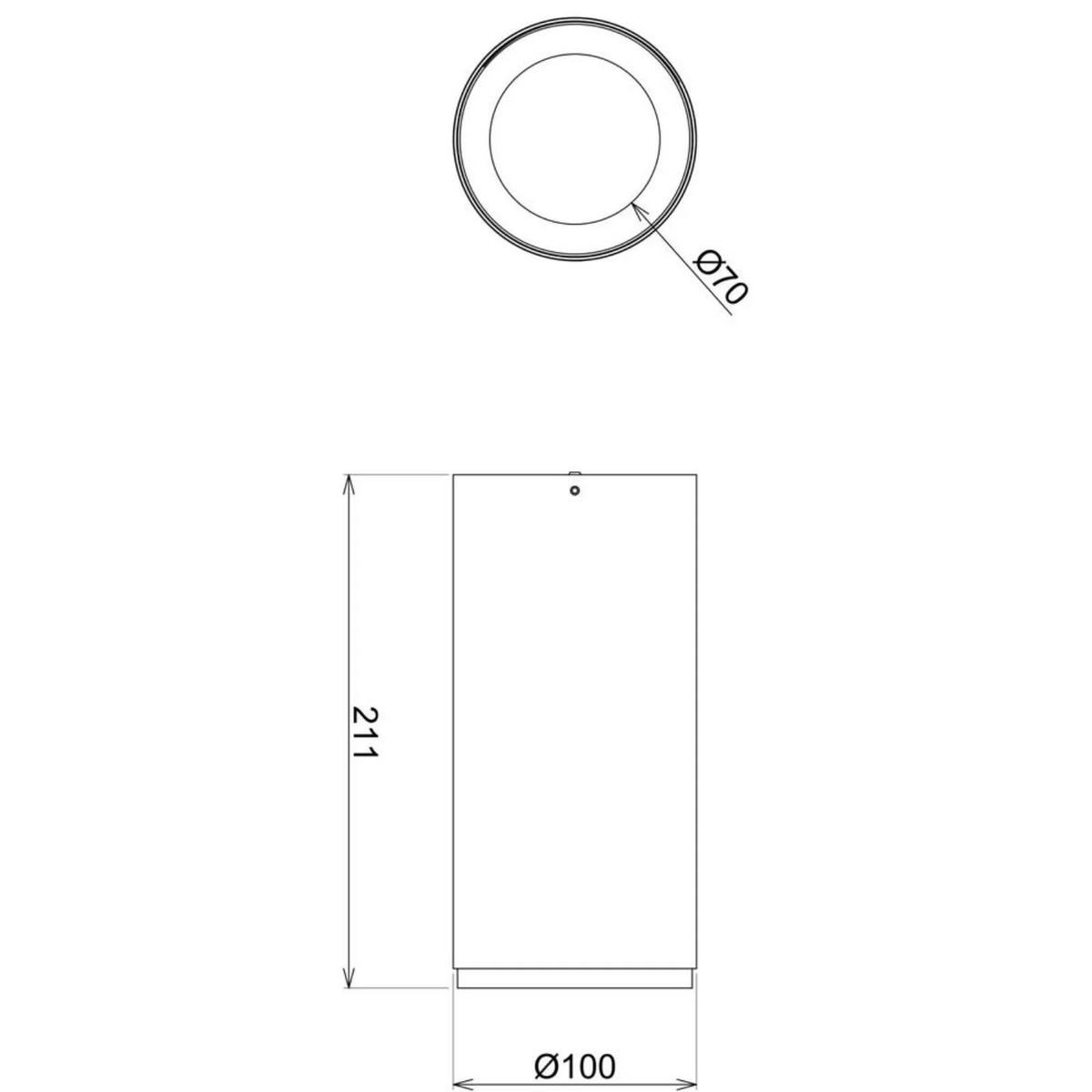 DECKENSTRAHLER Lucea - Schwarz, Metall (5/5/21.1cm) - click-licht