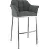 BARHOCKER Metall Grau - Edelstahlfarben/Grau, Metall (64/110/48cm) - CLP