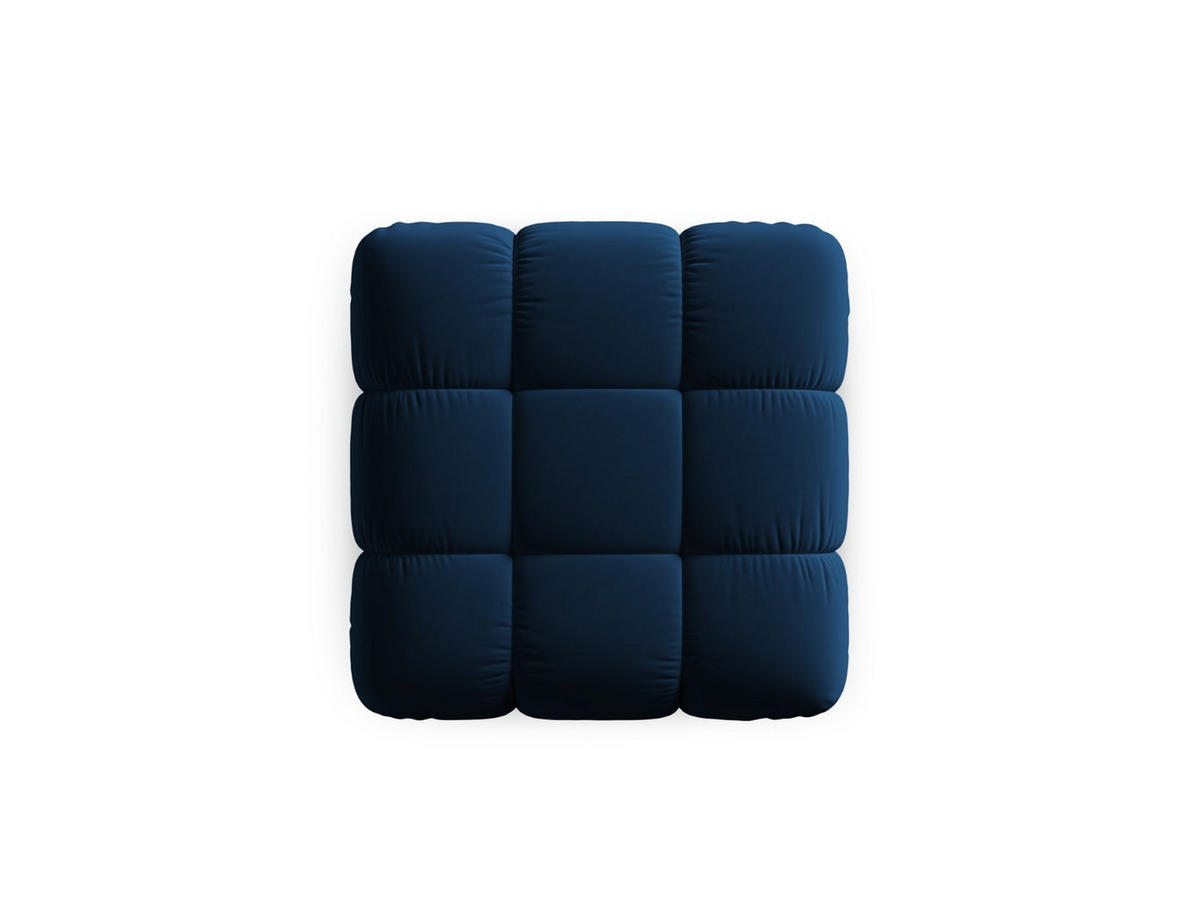 POUF Bellis aus Samt königsblau - Blau, Textil (94/39/94cm) - Micadoni