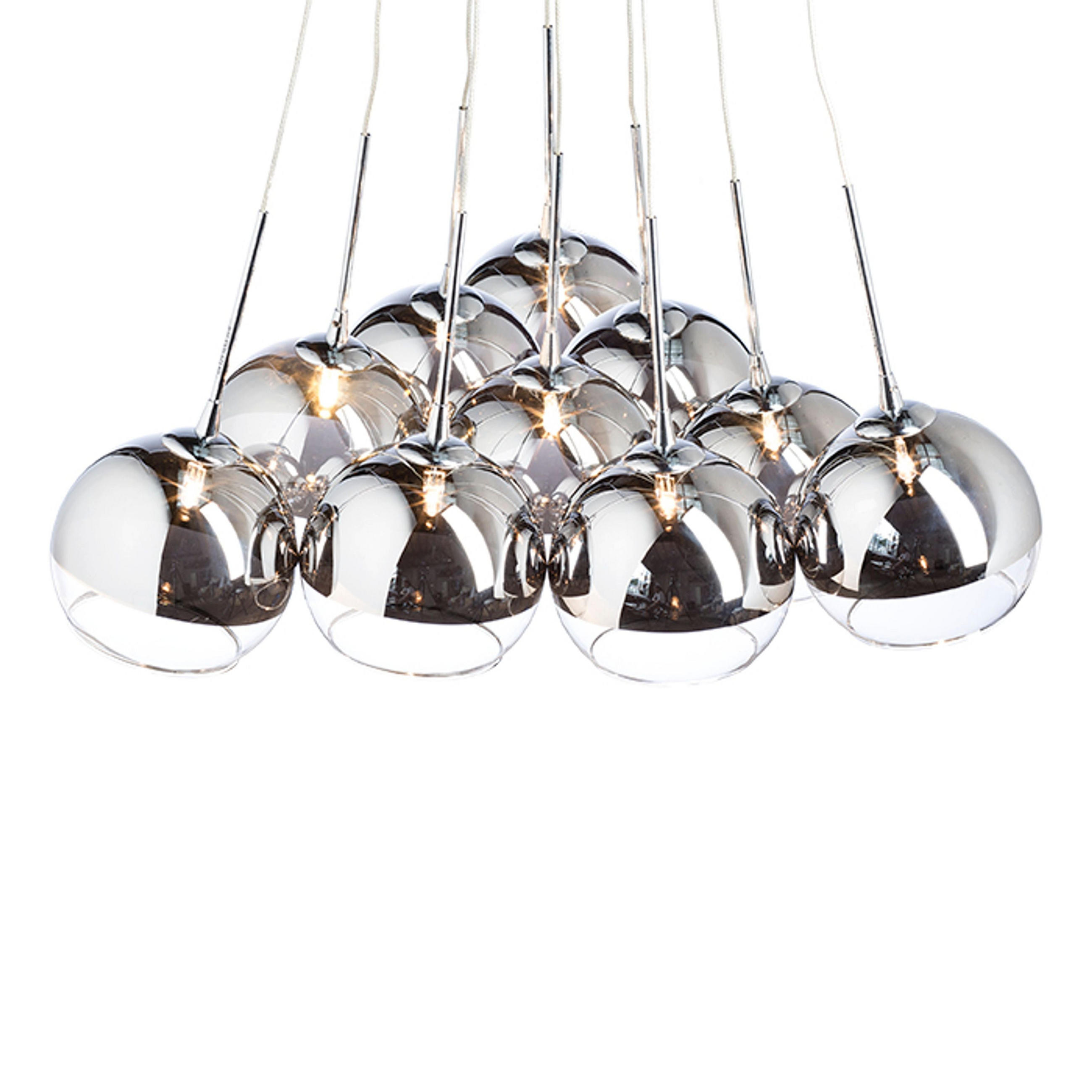 PENDELLEUCHTE ASTRAL Chromglas 200 W - Chromfarben, Metall (30/30/120cm) - Rendl