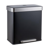 MÜLLEIMER LT2X30 60l Schwarz - Schwarz, Metall (58/59.5/36cm) - SVITA