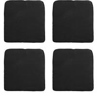 SITZKISSEN Rippe 48/48 cm 4er-Set - Schwarz, Textil (48/5/48cm) - Madison