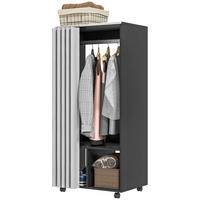 KLEIDERSCHRANK Schwarz 1 Stück - Schwarz, Holzwerkstoff (40/128/60cm) - GiPP