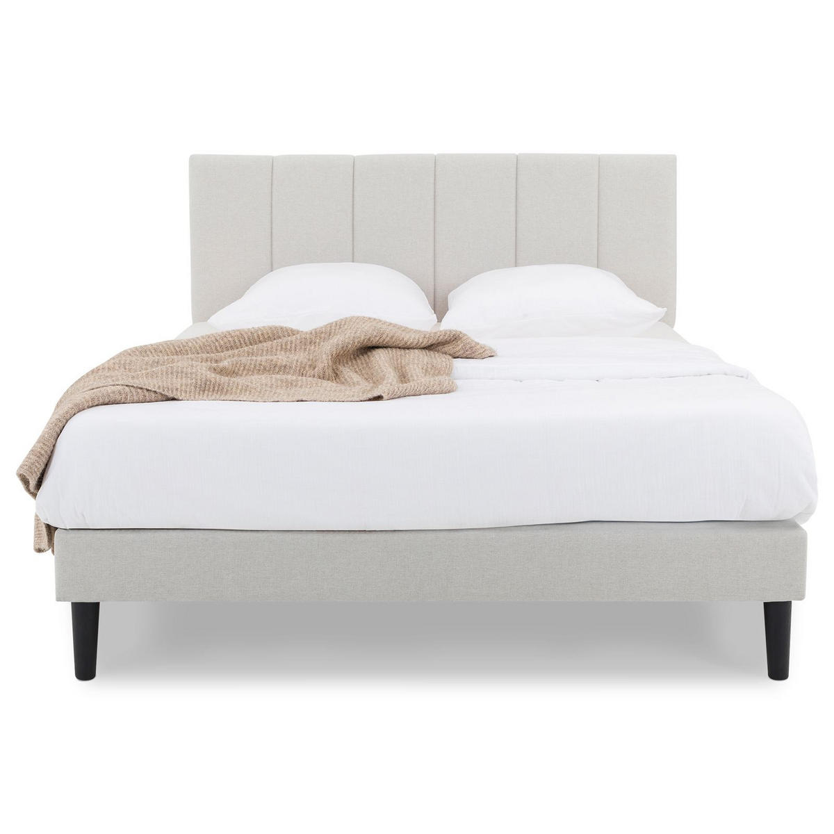 POLSTERBETT OLBIA 140x200 cm hellgrau - Hellgrau, Textil (140/200cm) - IDIMEX