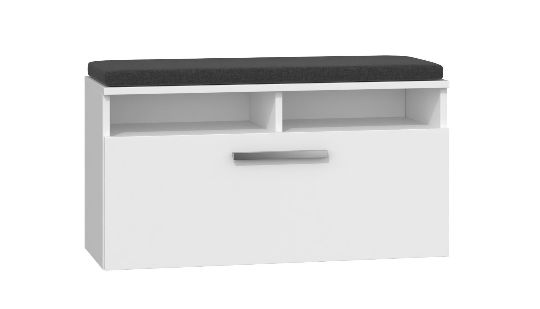 DULAP PENTRU ÎNCĂLȚĂMINTE Alb 85/45/35 - alb, compozit lemnos (85/45/35cm) - RAUMHIRSCH FURNITURE
