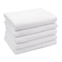 DUSCHTÜCHER, 5er-Set, 70x140 cm, 100% Baumwolle, Weiß - Weiß, Textil (70/140cm) - Zollner