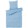 DAMAST-BETTWÄSCHE 135x200 Blau gestreift Bettbezug aus 100% Baumwolle - Made in Germany - Blau, Textil (135/200cm) - Carpe Sonno