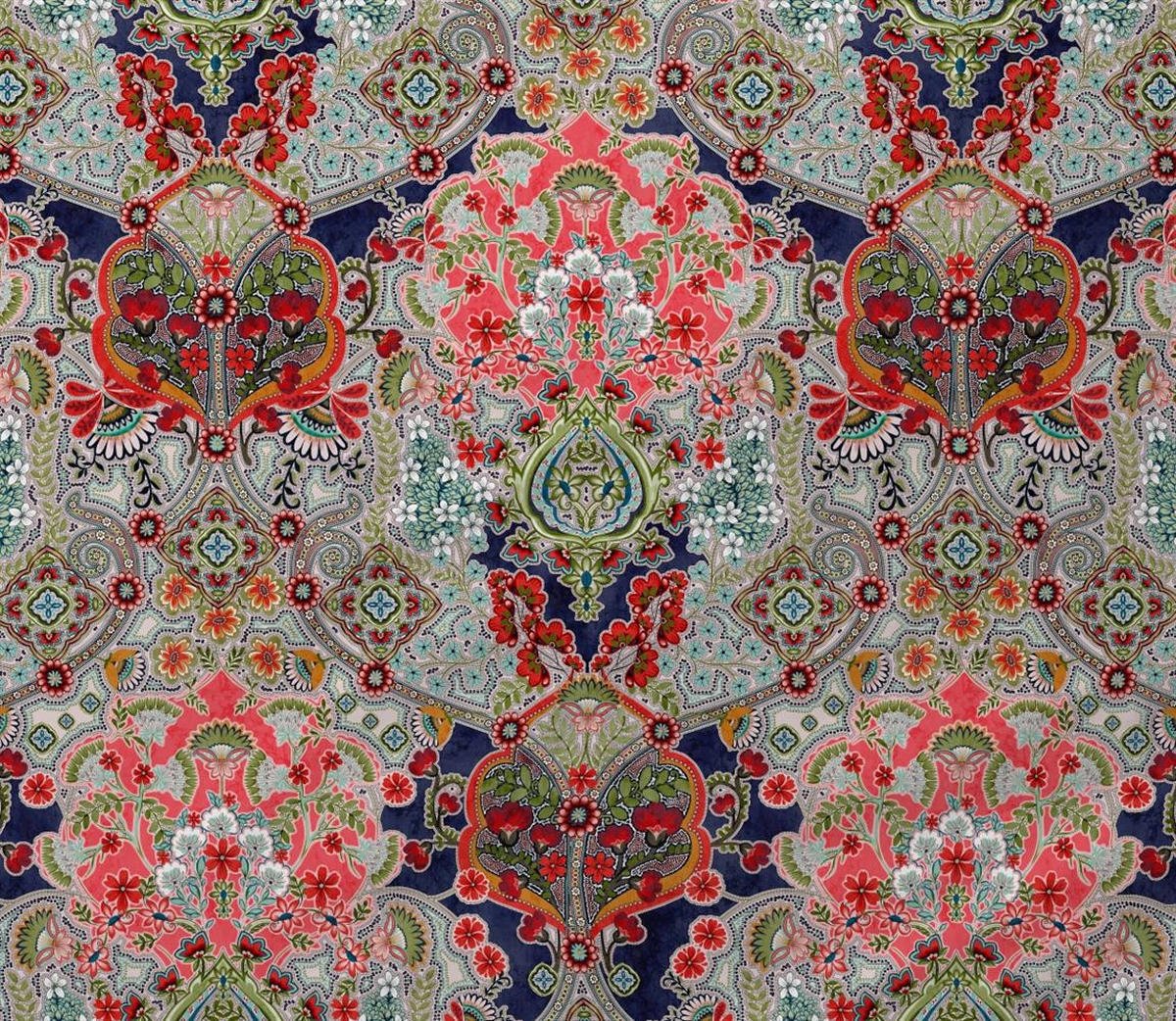 MAKO-SATIN-BETTWÄSCHE 135x200 Bettbezug Ornamente Muster bunt Baumwoll Bettwaren - Made in Germany - Multicolor, Textil (135/200cm) - Carpe Sonno