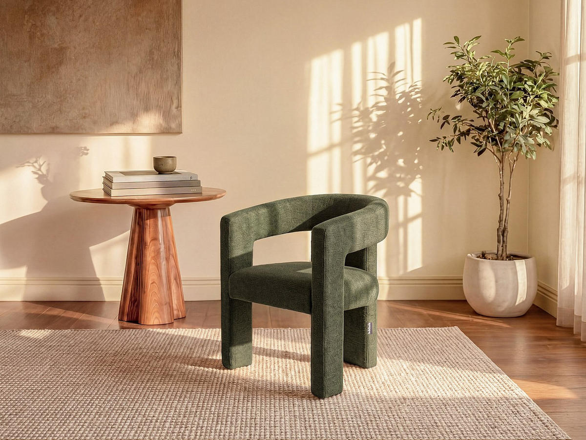 SESSEL mit gerader Rückenlehne - 1 Person - Stoff - Grün - Grün, Textil (64/75/59cm) - Vente-Unique