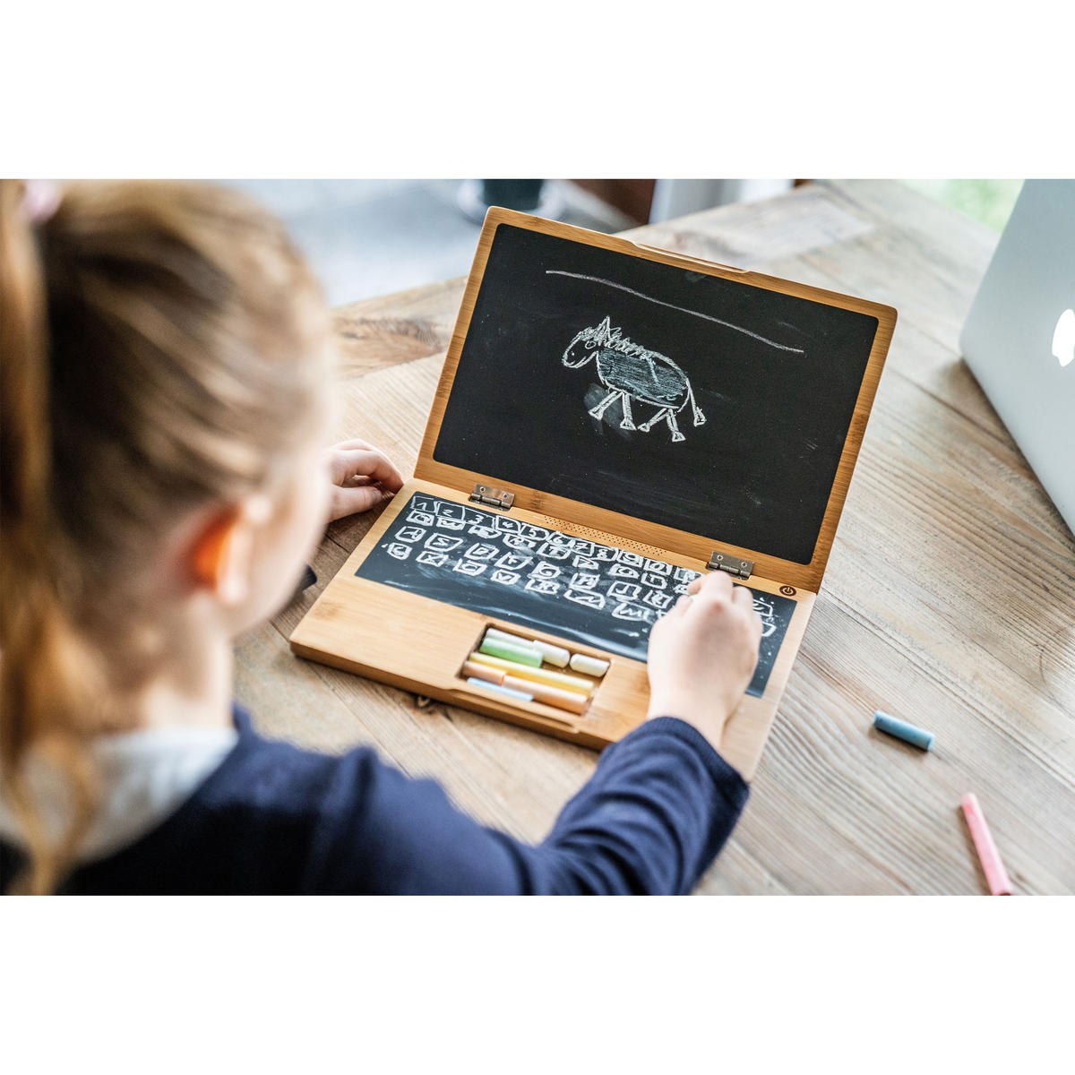 MALTAFEL I-Wood in Notebook-Form, Bambus, Metall, Braun, Schwarz, 28 x 19.5 cm - Braun, Holz (19.2/2.7/28cm)
