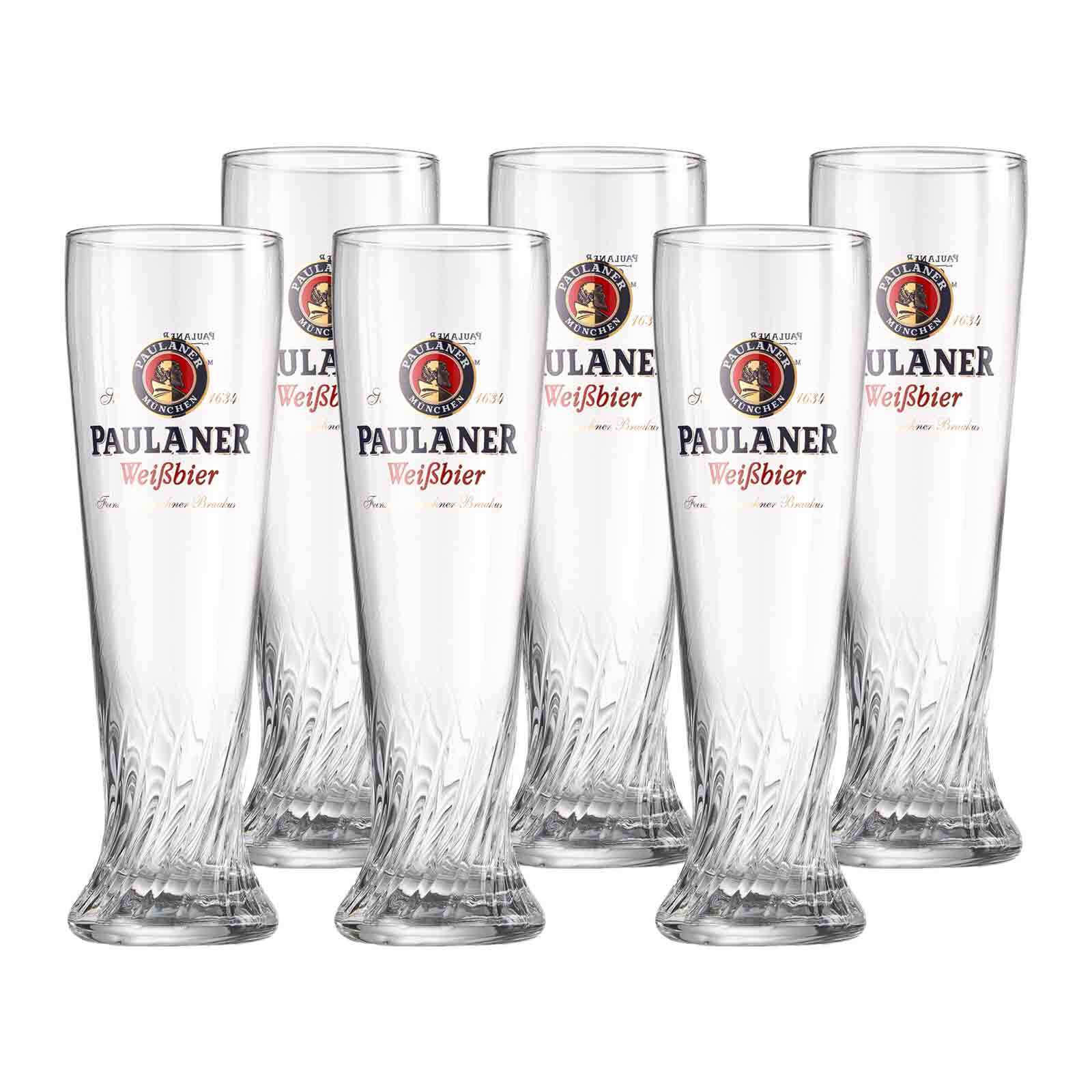WEIZENBIERGLÄSER Paulaner transparent 500 ml 6er Set - Transparent, Glas (0.5L) - Ritzenhoff Breker