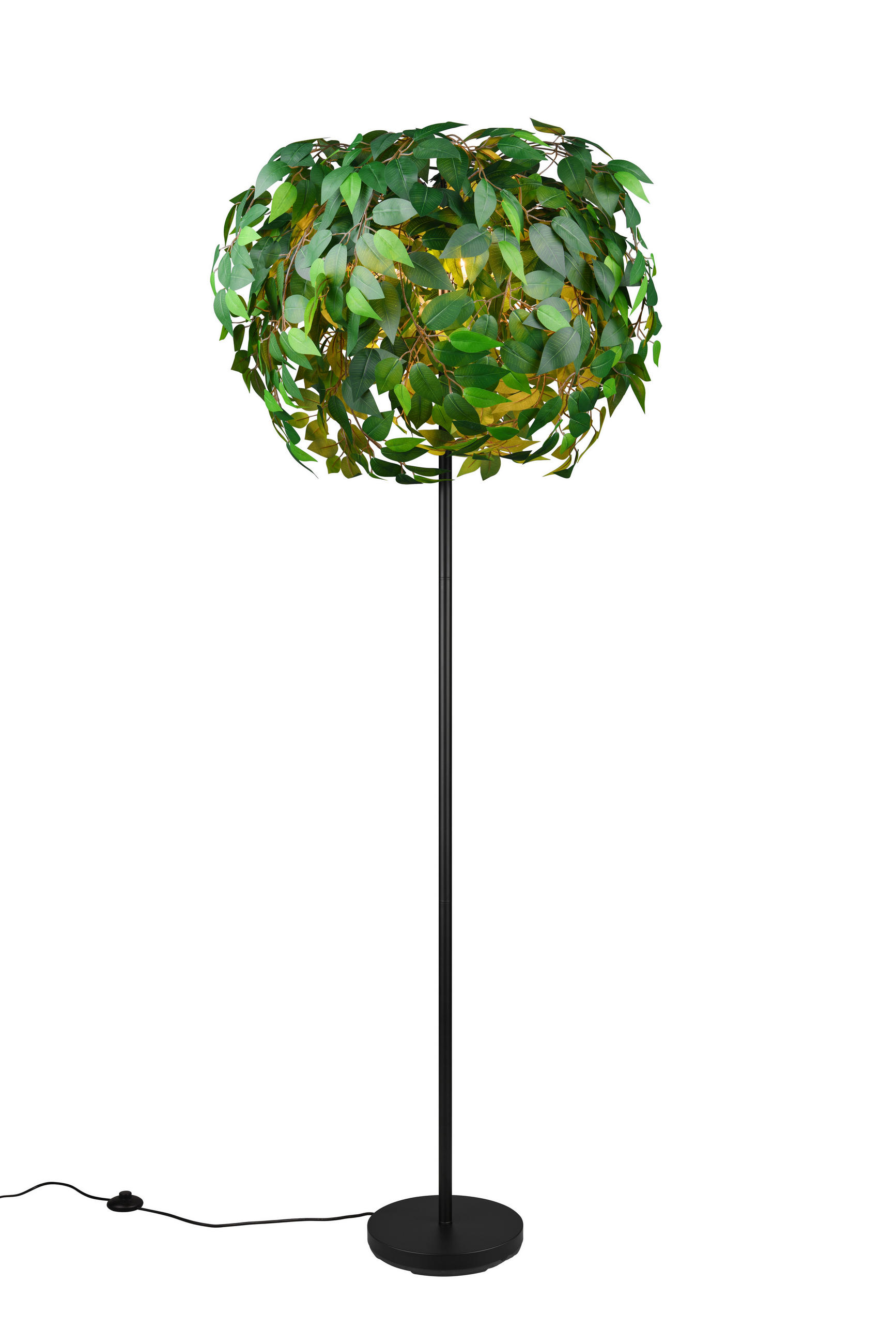 STEHLAMPE LEAVY - Schwarz - 70/70/180 cm - Schwarz, Metall (70/70/180cm) - Trio Leuchten