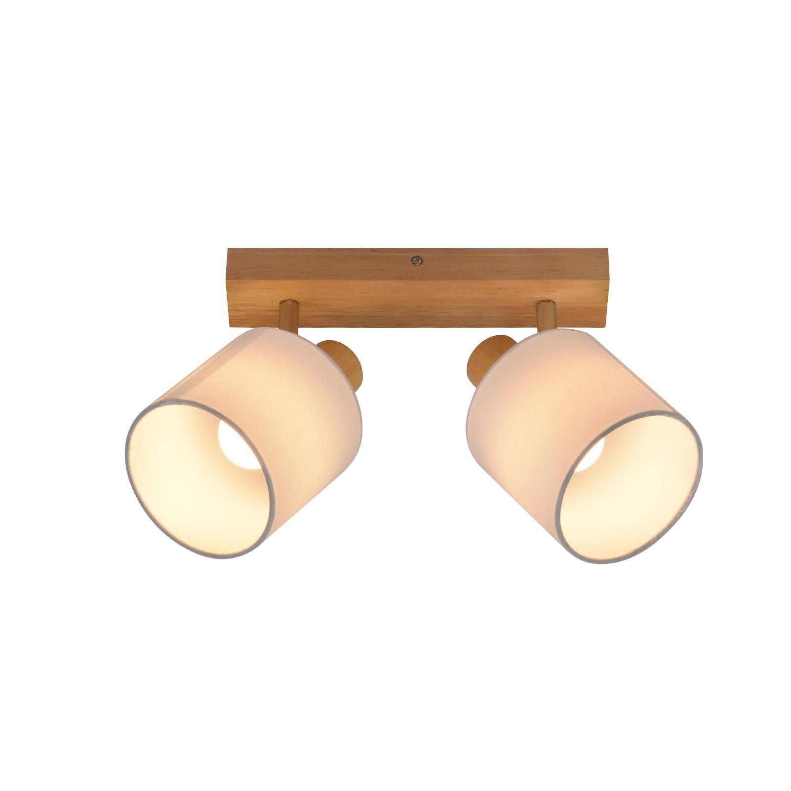 DECKENSTRAHLER Gaara 13/13/21cm - Eukalyptusholzfarben, Holz (13/13/21cm) - ZMH