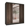 SCHWEBETÜRENSCHRANK Ramos II 200/61/215 schwarz+holzfarben - Eichefarben/Schwarz, Holzwerkstoff (200/215/61cm) - Beautysofa
