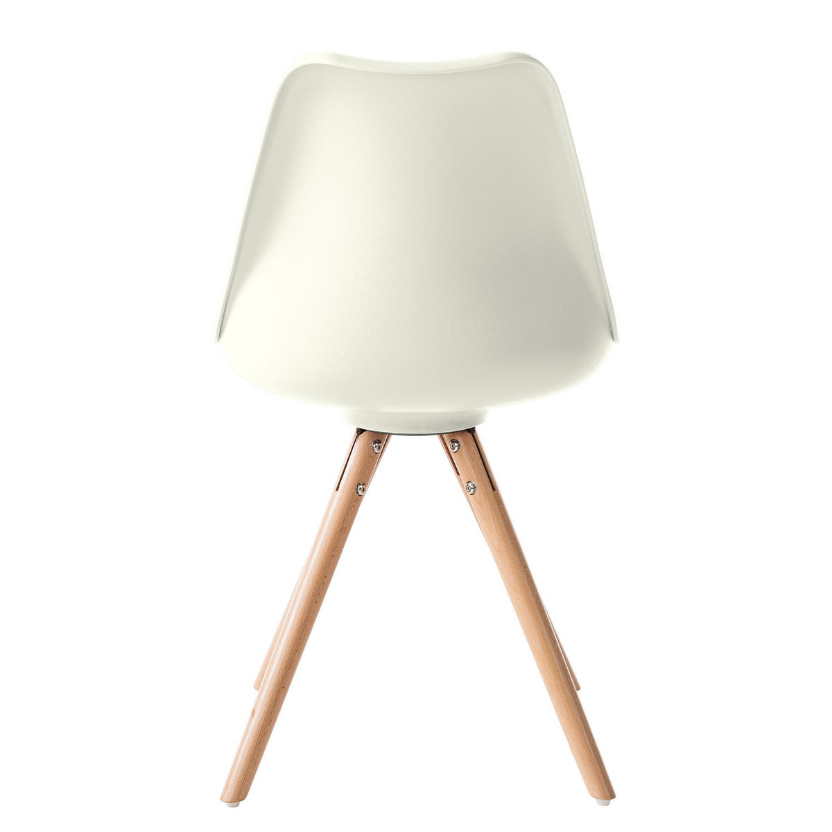 ESSZIMMERSTUHL-SET - Buchefarben/Weiß, Holz/Kunststoff (48/84/54cm) - home24