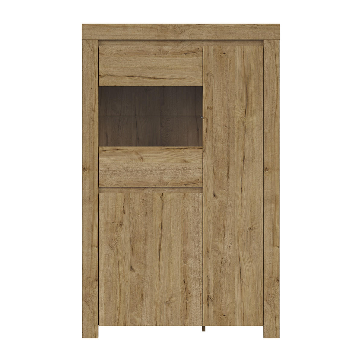 VITRÍNA Hella Dřevo - hnědá, kompozitní dřevo (98/156/42cm) - Petits-meubles