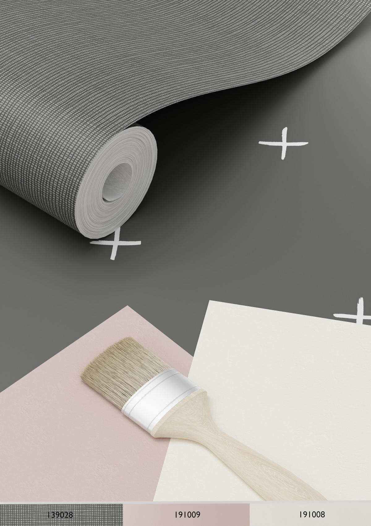TAPETE grafisches Motiv 53 cm x 10.05 m - Schwarz, Papier (53/0.1cm) - ESTAhome