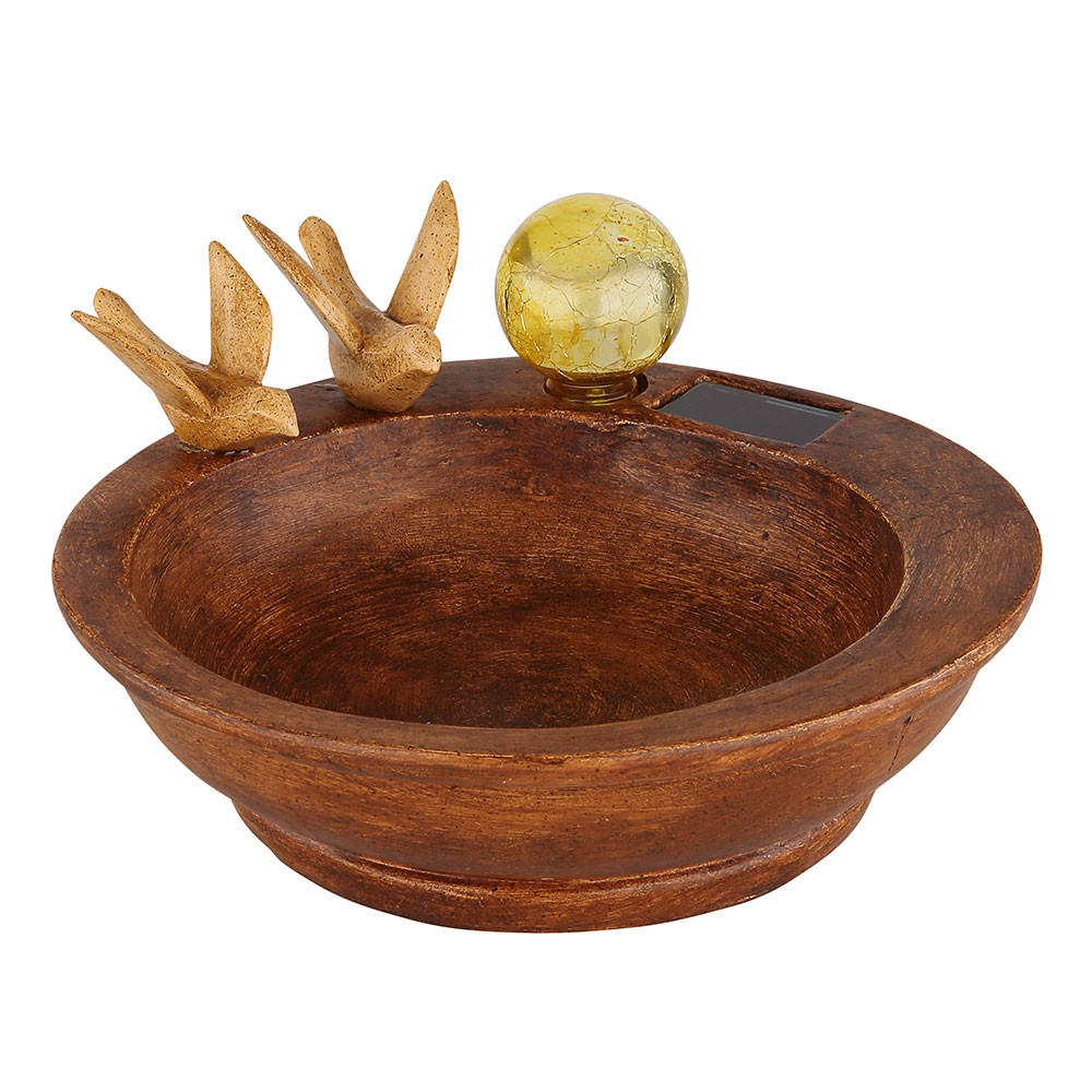 LED AUSSENLEUCHTE Solarleuchte Braun - Braun, Kunststoff (26/23/12.3cm) - Globo Lighting