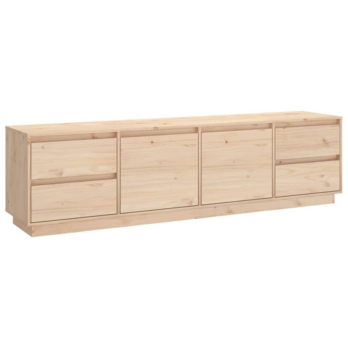 TV-SCHRANK 176x37x47,5 cm Massivholz Kiefer - Braun, Holz (176/47.5/37cm) - furnicato