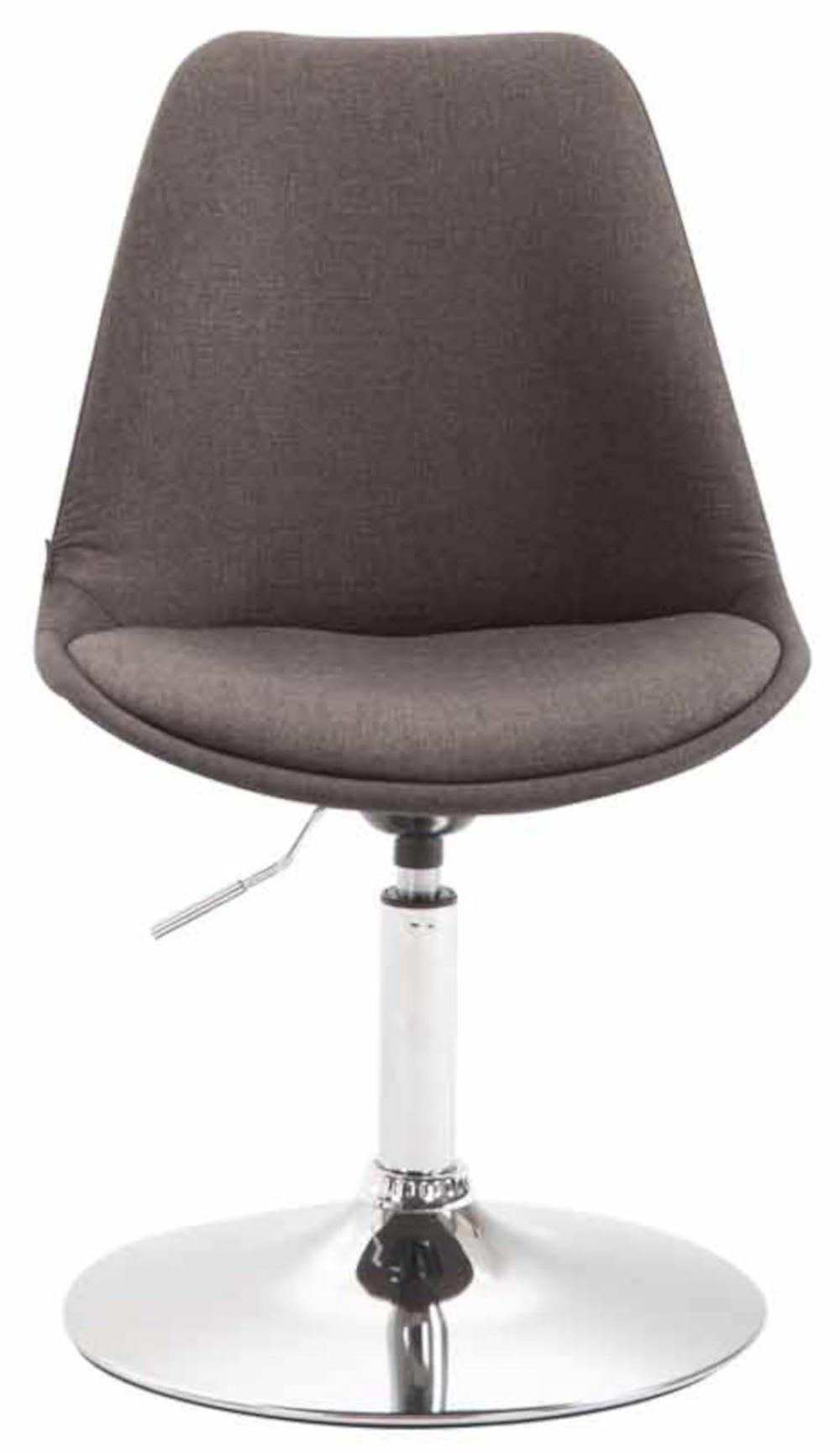 STUHL 4er Set Stoff dunkelgrau - Chromfarben/Dunkelgrau, Textil/Metall (48/76/57cm) - CLP