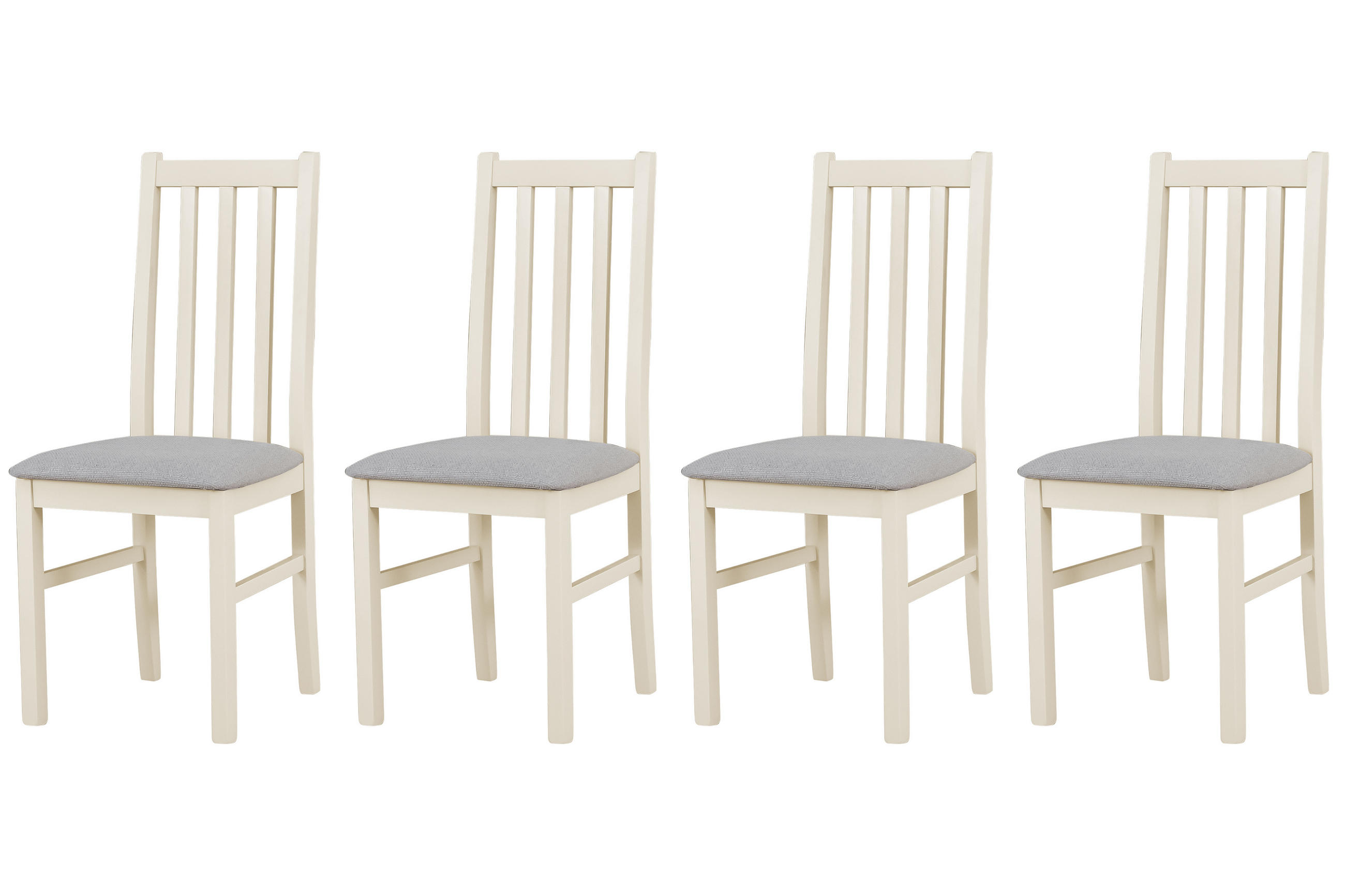 STUHL Bos 10 (4er Set) - Beige/Blaugrau, Holz (43/94/40cm) - Leaf Design