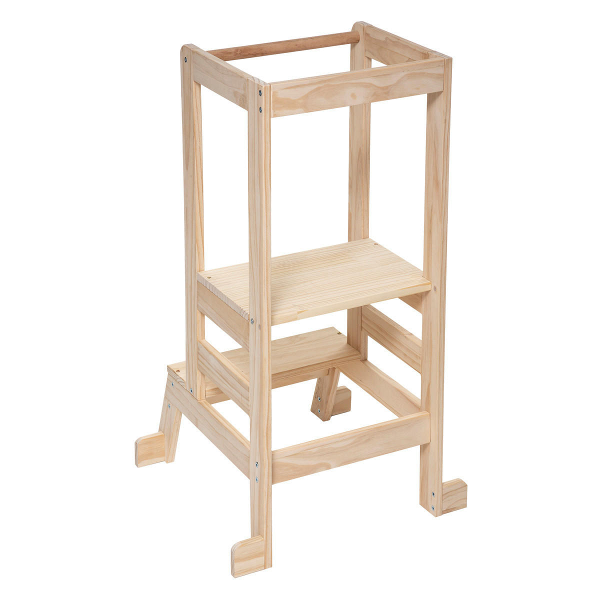KINDERHOCKER Tower, Holz, Naturfarben - Beige, Holz (51/90/51cm) - Atmosphera for kids
