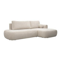 ECKSOFA mit Schlaffunktion - Ecke rechts - Chenille-Stoff - Beige - BROCARO - Beige, Textil (288/170cm) - Vente-Unique