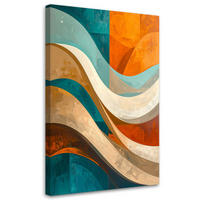 LEINWANDBILD 3D und geometrisch 70x100cm - Multicolor, Textil (70/100cm) - Feeby