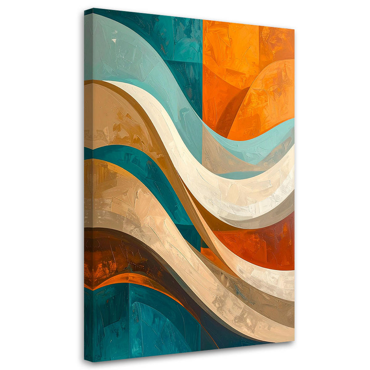 LEINWANDBILD 3D und geometrisch 70x100cm - Multicolor, Textil (70/100cm) - Feeby