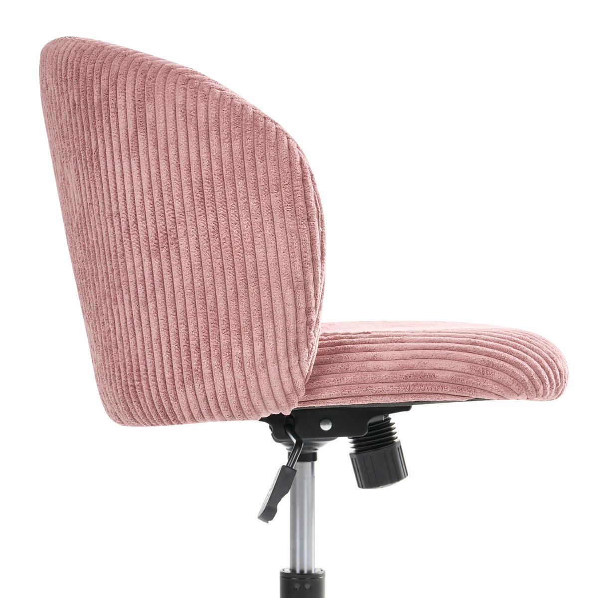BÜROSTUHL Cord RosaMiles - Pink, Textil (55/76/55cm) - Beliani