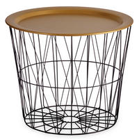 BEISTELLTISCH Luvo Gold 52/52/40 cm - Goldfarben, Metall (52/52/40cm) - Giftdecor