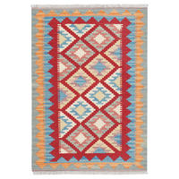 HANDWEBTEPPICH Gashgai Kelim Rot 115/80 cm Schurwolle - Rot, Textil (80/115cm) - Looma