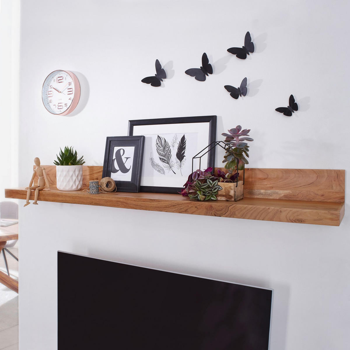 WANDREGAL NAKO Massivholz Flexibles Design Landhausstil, Beige 60x23x17 cm - Beige, Holz (60/17/23cm) - KADIMA DESIGN