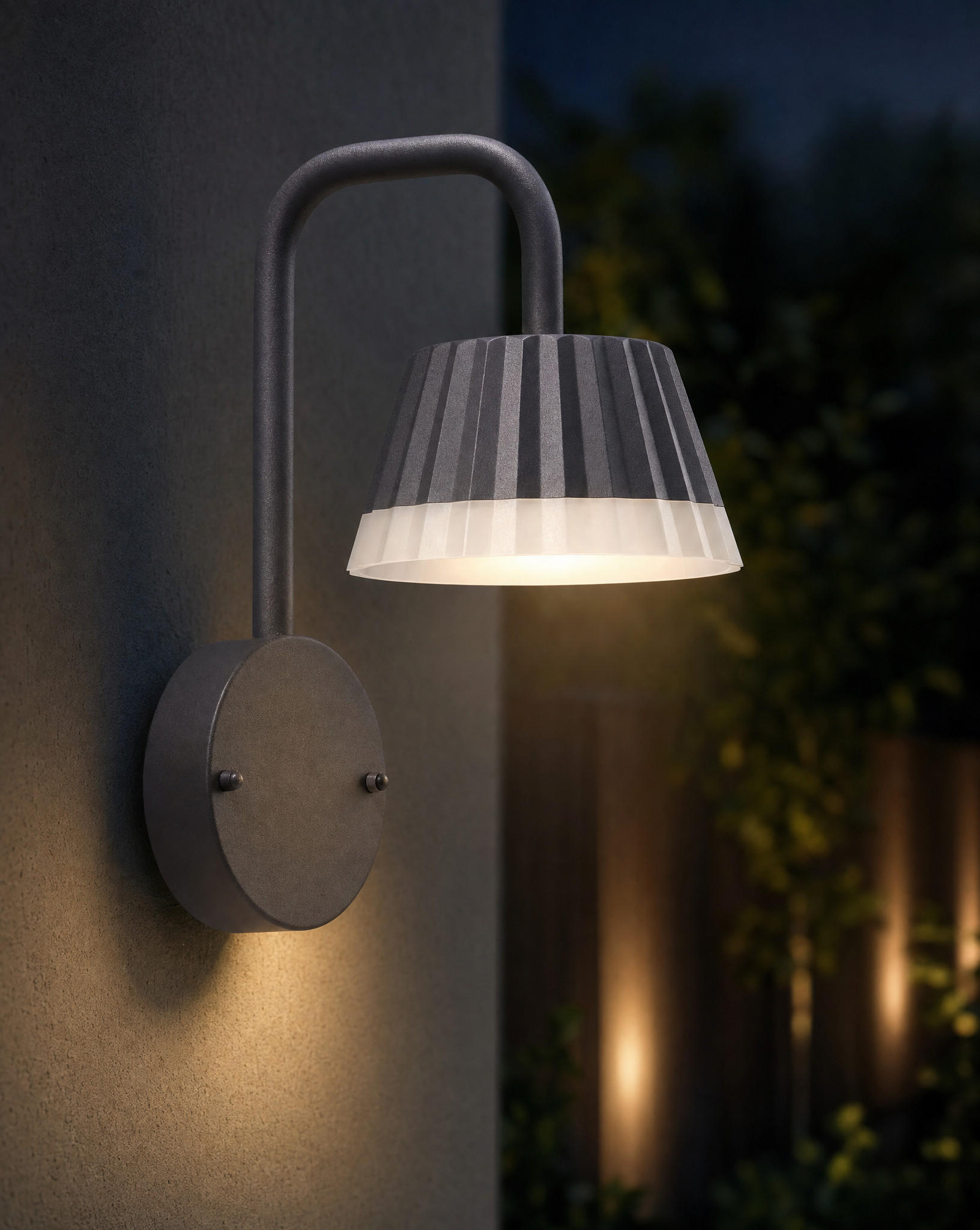 LED-ALUMINIUM-AUSSENWANDLAMPE - stabile Wandleuchte für den Außenbereich mit 4000K Lichtfarbe zur Wandmontage - Weiß, Metall (22/29/15cm) - Northpoint