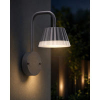 LED-ALUMINIUM-AUSSENWANDLAMPE - stabile Wandleuchte für den Außenbereich mit 4000K Lichtfarbe zur Wandmontage - Weiß, Metall (22/29/15cm) - Northpoint