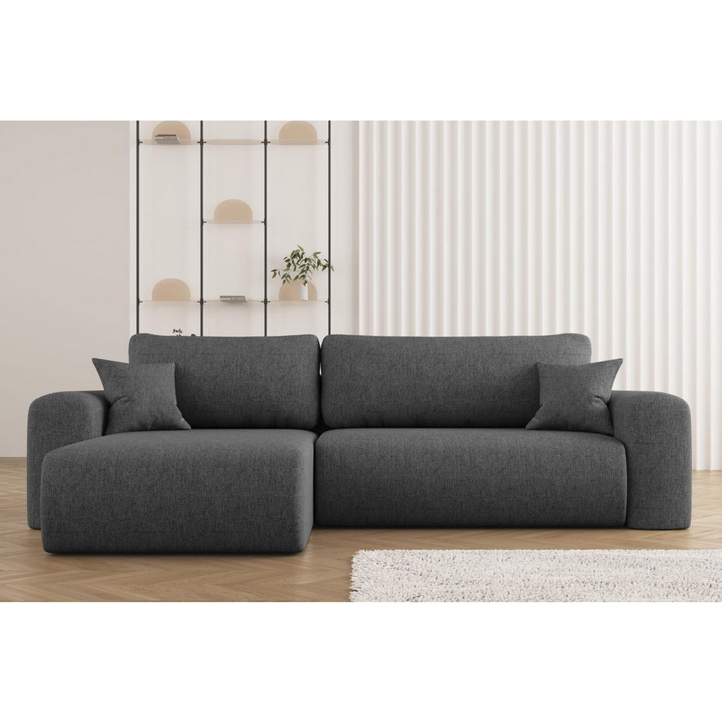 Thumbnail - Kaiser Möbel Ecksofa, Dunkelgrau, Holz, L-Form, 272x145 cm, Wohnzimmer, Sofas & Couches, Wohnlandschaften, Ecksofas