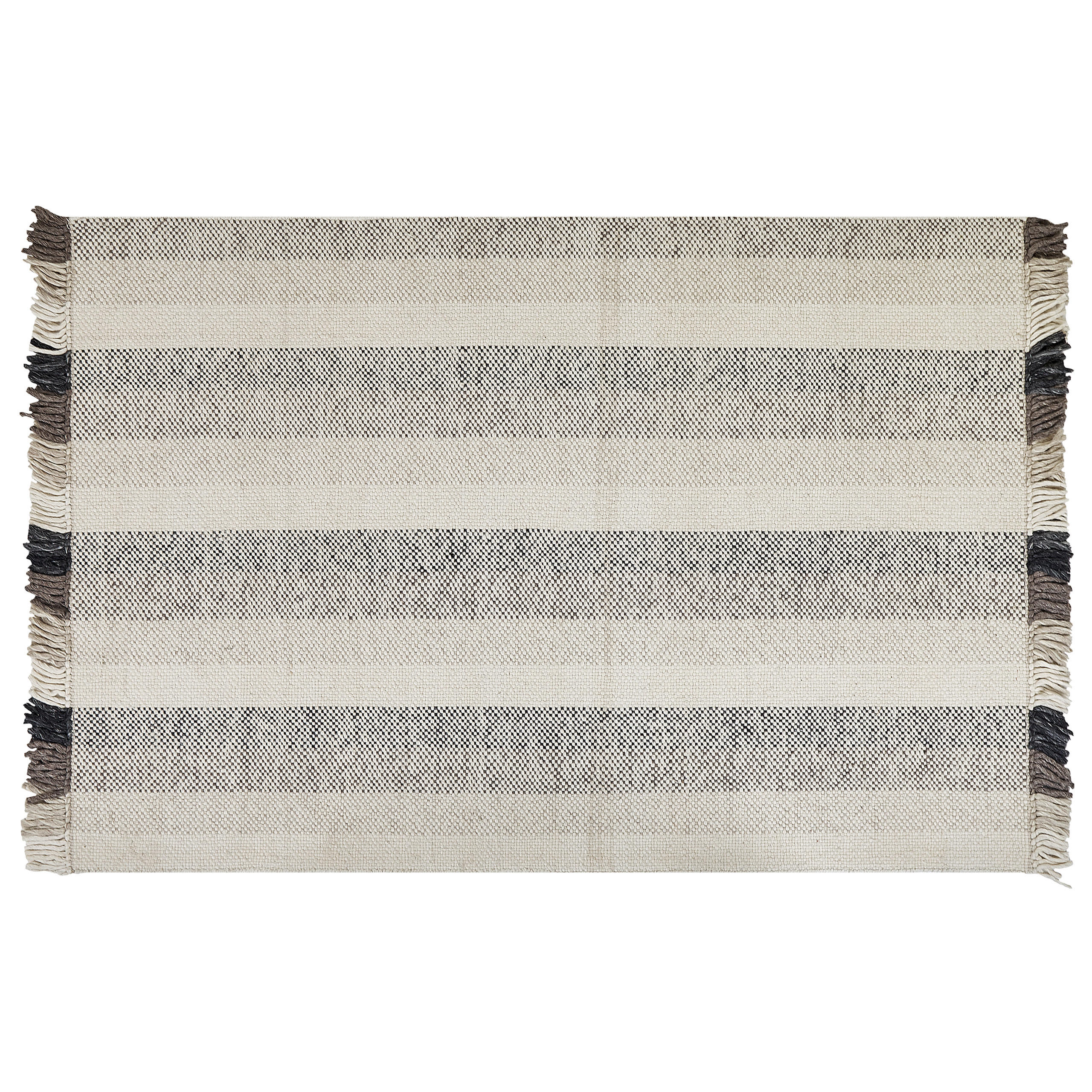 KURZFLOR-TEPPICH Emirler 230/160 cm - Weiß, Textil (160/230cm) - Beliani