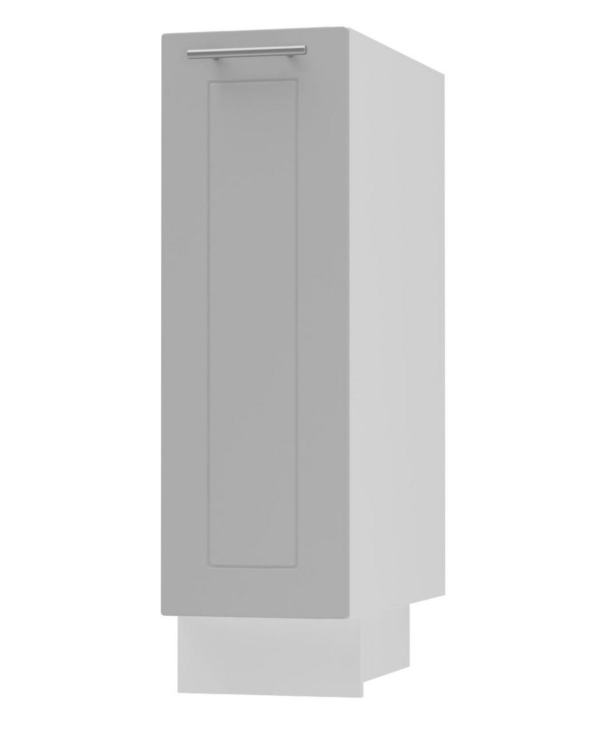 UNTERSCHRANK Bari D1D/20 Weiß / RAL 7040 fenstergrau 20 / 50 / 82cm - Weiß/Grau, Holz/Holzwerkstoff (20/82/50cm) - Feldmann-Wohnen