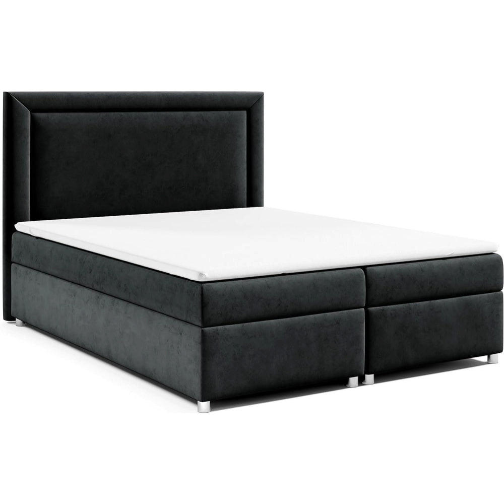 BOXBETT Trinity K-3 Bonellfederkern inkl. Topper - Schwarz, Holz/Holzwerkstoff (180/200cm) - Best For Home
