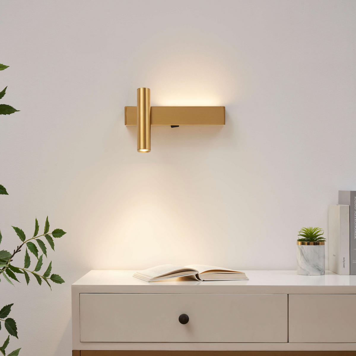 WANDLEUCHTE Lodvi, Messing, 30cm - Goldfarben, Metall (30/18.5/30cm) - KOSILUM